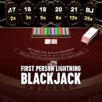 Jogo First Person Lightning Blackjack GANHEI.BET - apostas em tempo real com ganhos multiplicados